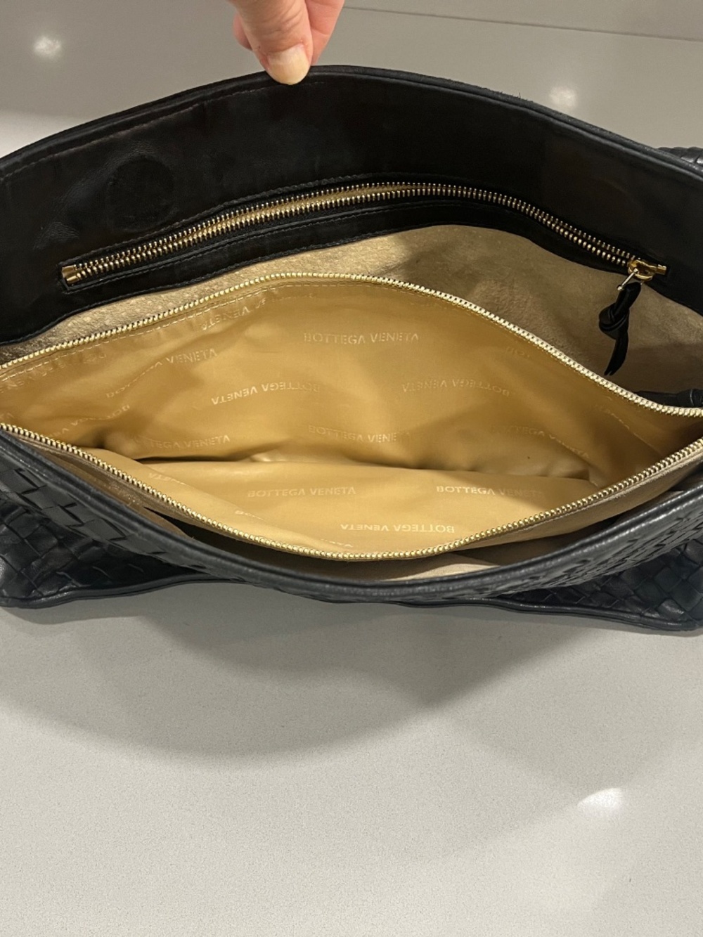Black Bottega Veneta Handbag.  Made in Italy. - Picture 7 of 12